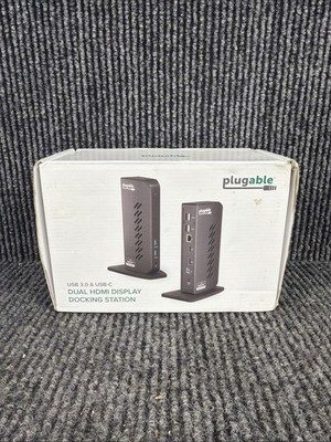 Plugable UD-3900Z Black USB 3.0 DisplayLink Universal Laptop Docking Station