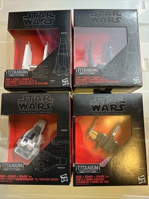 Star Wars The Black Series Lot Of 4 Titanium Series Hasbro NIB Kylo REN / X Wing