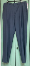 PERRY ELLIS Portfolio Travel Luxe Dress Pants  Classic Fit  Blue  36x34  NWT