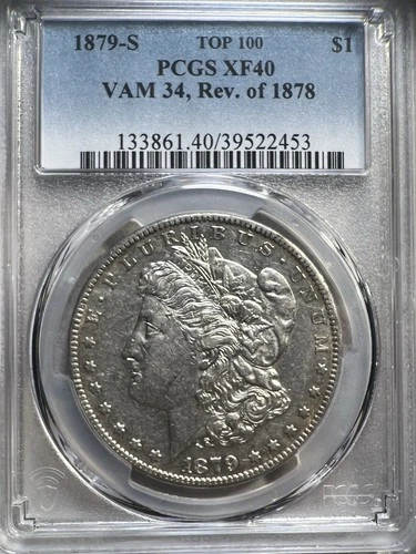 1879 S Rev Of 1878 Vam 34 Pcgs Xf40 Rev 78 Us Top 💯 👇🏻