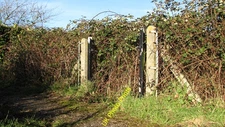 Photo 6x4 Impassable front gate Poringland It once used give access to on c2016