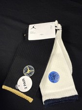 Jordan Jumpman See Me Shine 2Pk Crew Socks Youth 5Y-7Y, White/Black