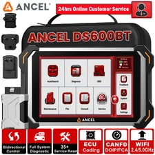 ANCEL DS600BT OBD2 Scanner Bi-directional Diagnostic Scan Tool FCA ECU Coding 