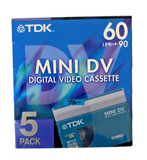 TDK Mini DV 5 Pack Digital Video Cassette DVC 60 / LP 90 Sealed