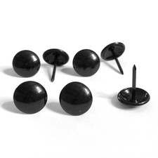 100 PCS Let's Decorate D13mm 0.5 Inch Upholstery Tacks Black Nail Heads