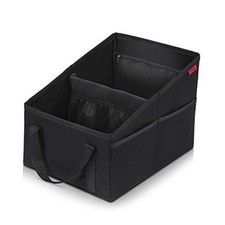 Car Seat Organizer - Passenger Seat Organizer, Collapsible Small Car Black