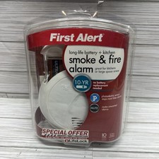 NEW ~ First Alert Smoke & Fire Alarm ~ SA710LCN ~ Long Life Battery + Kitchen
