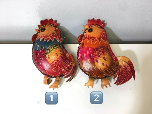 Handgefertigte kleine Ledertasche/Geldbörse/Münztasche/Geldbörse-Hahn  - Bild 1 von 2