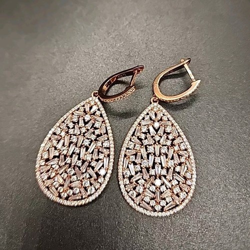Bella Luce Ohrringe 11,4 kt Eterno Rotgold über Silber Tropfen mit CZ NEU JTV