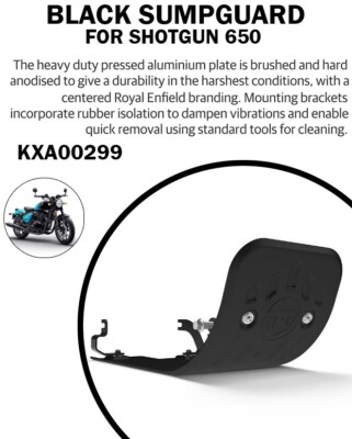''SUMP GUARD, BLACK'' PASSEND FÜR ROYAL ENFIELD SHOTGUN 650