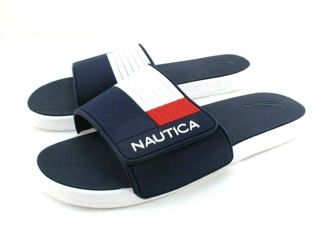 Nautica Benton Men Size 10 Navy White 