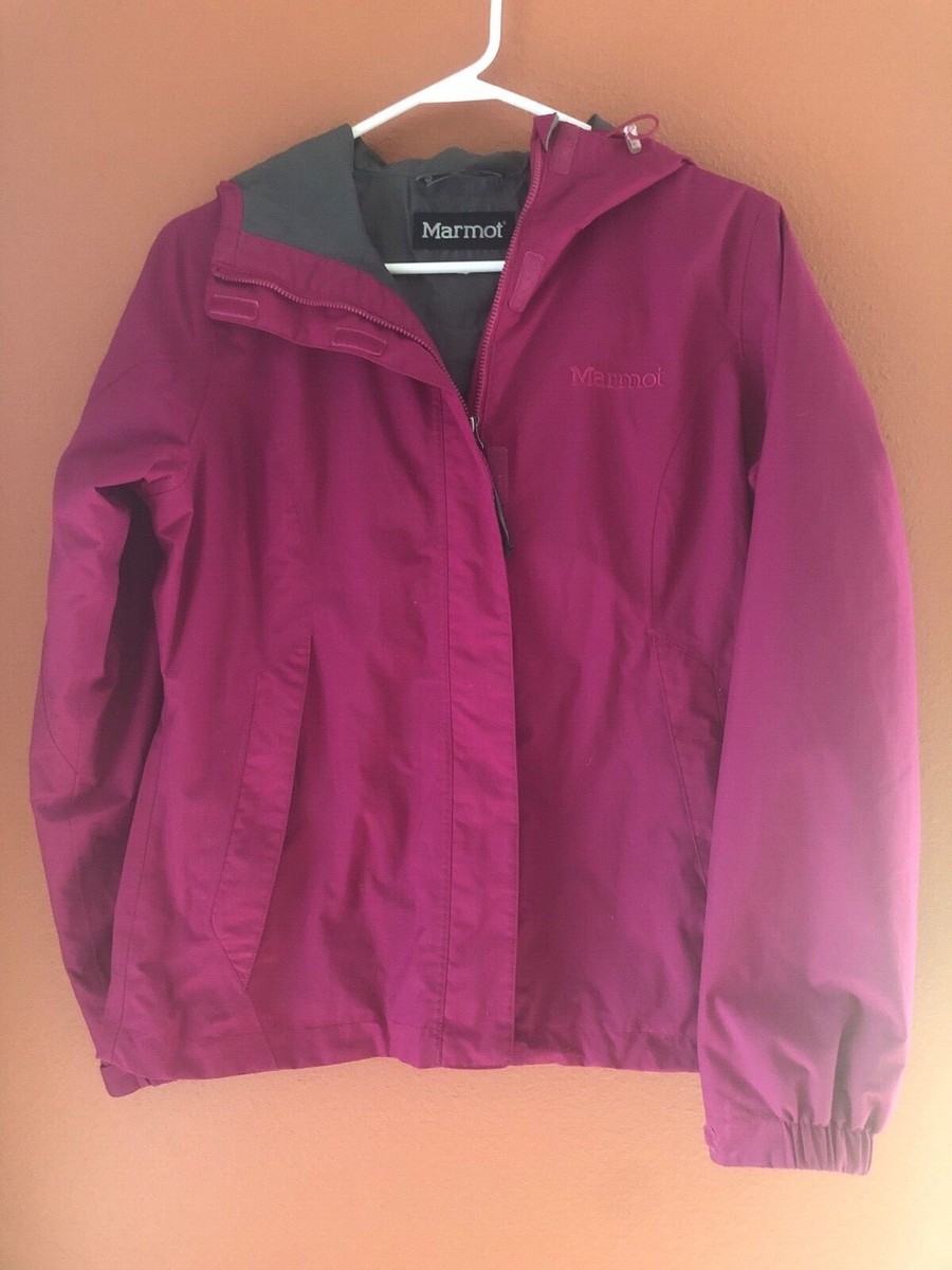 Marmot womens rain jacket coat s p small full zip magenta