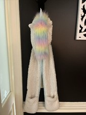 Kids  Girls  Unicorn Sherpa Winter Hat with Scarf Pocket OSFM Cat  Jack