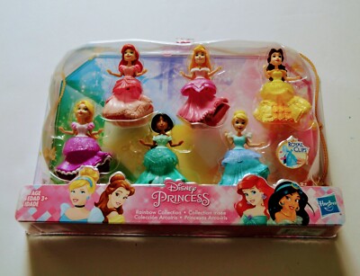 Disney Princess Dolls, Set of 6 with 6 Royal Clips Fashions, One-Clip Dresses