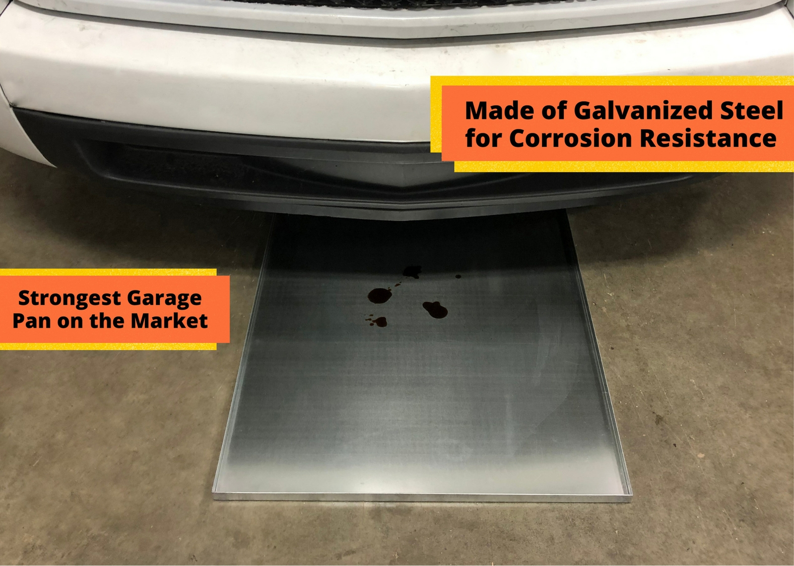 Garage Floor Drip Tray Heavy Duty Steel 29" x 18" Metal Oil Leakproof