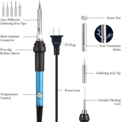 MOXTOYU 17-in-1 Electric Soldering Iron Kit, 60W Soldering Iron With - Foto 11