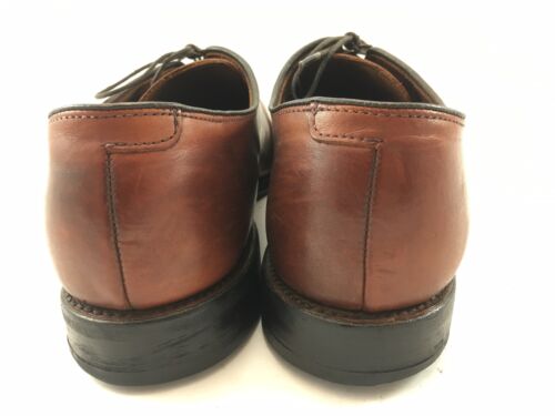 SH25 Allen Edmonds Delray 11A Brown Leather Split Apron Toe Oxford Dress Shoes - Picture 7 of 11