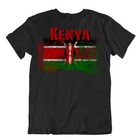 T-Shirt Kenia Flagge T-Shirt Top Stadtplan Speere Freiheit Frieden Harambee Textil