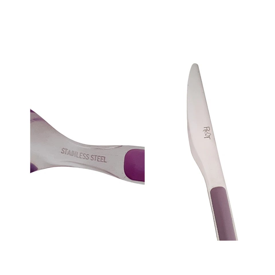 Rose&Tulipani cuberteria de mesa 24 piezas acero inoxidable mangos de plastico - Imagen 4 de 4