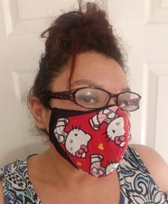 HELLO KITTY FACE MASK COTTON Double Layer