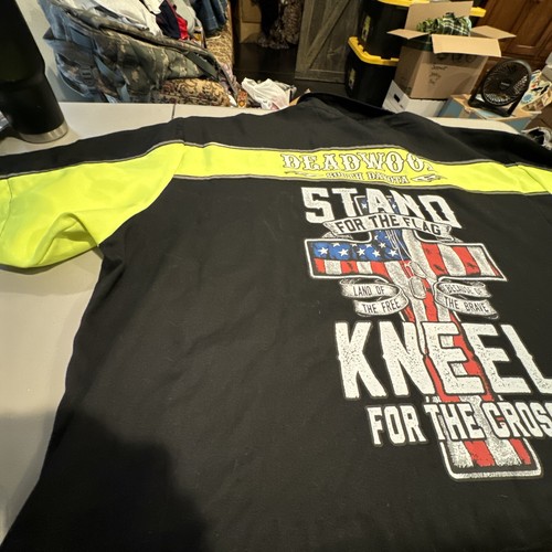 Biker Apparel Sz 5XL Deadwood, S. D. “Stand for the Flag Kneel for the Cross” - Picture 9 of 9
