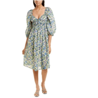 kaftan style midi dress Cecile Kaftan Dress | Riad Navy
