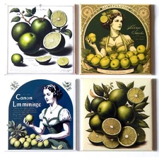 Limes FRIDGE MAGNET Set "style B"