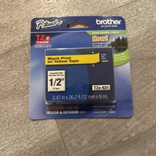 Brother International Tze631 Label Tape - 0.50" Width 1 Each