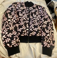 Msgm Jacket Leaf Print Red Black White Design Medium