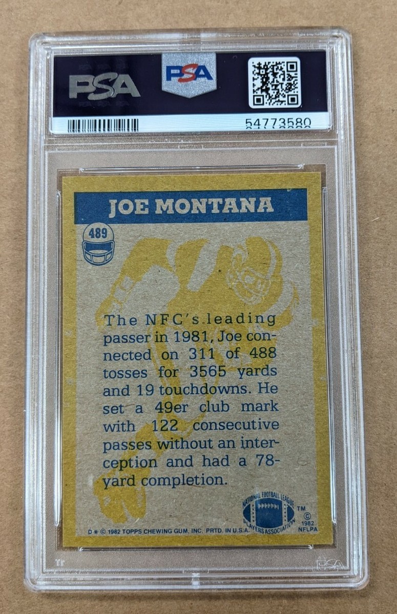 1982 TOPPS #489 JOE MONTANA PSA 7 NEAR MINT | eBay