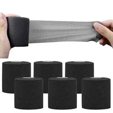 6 Rolls Pre Wrap Tape Athletic 72 Yards Foam Underwrap Athletic Tape Sports P...