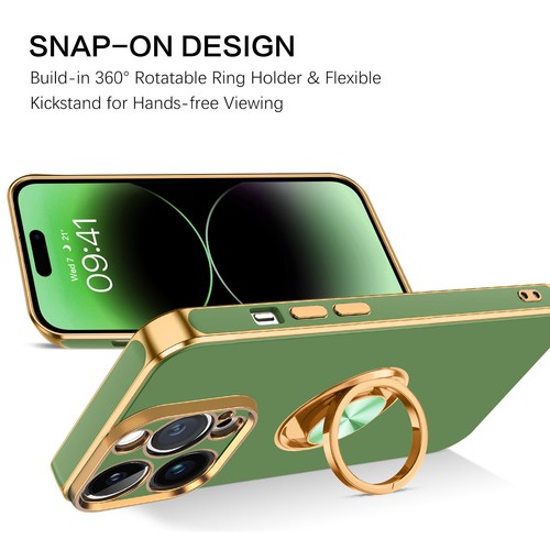 For iPhone 15 14 13 12 11 Pro Max Shockproof Kickstand Ring Rugged Case Cover - Picture 43 of 199