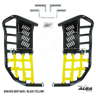 Yamaha Banshee YFZ 350 Nerf Bars Pro Peg Alba Racing Black/Yellow