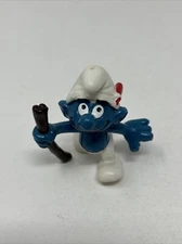 1984 Peyo The Smurfs Collectable Figure Tracker Smurf #20178 Rare
