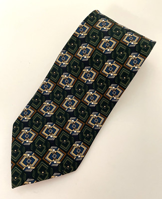 Frank Lloyd Wright for BOXELDER Men s Tie 100% Silk Italy Textured Geometric