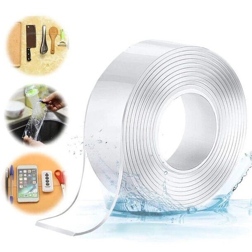Nano Magic Clear Double Sided Grip Tape Traceless Removable Washable Adhesive - Picture 3 of 23