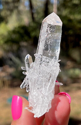 Quartz Clear Optical Needle Quartz Cluster Santander Colombia 6.4 Centimeters :)