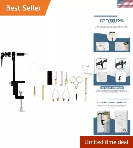 Fly Tying Kit with Vise - Complete Tool Set | 360-Degree Rotary Fly Tying Vis...