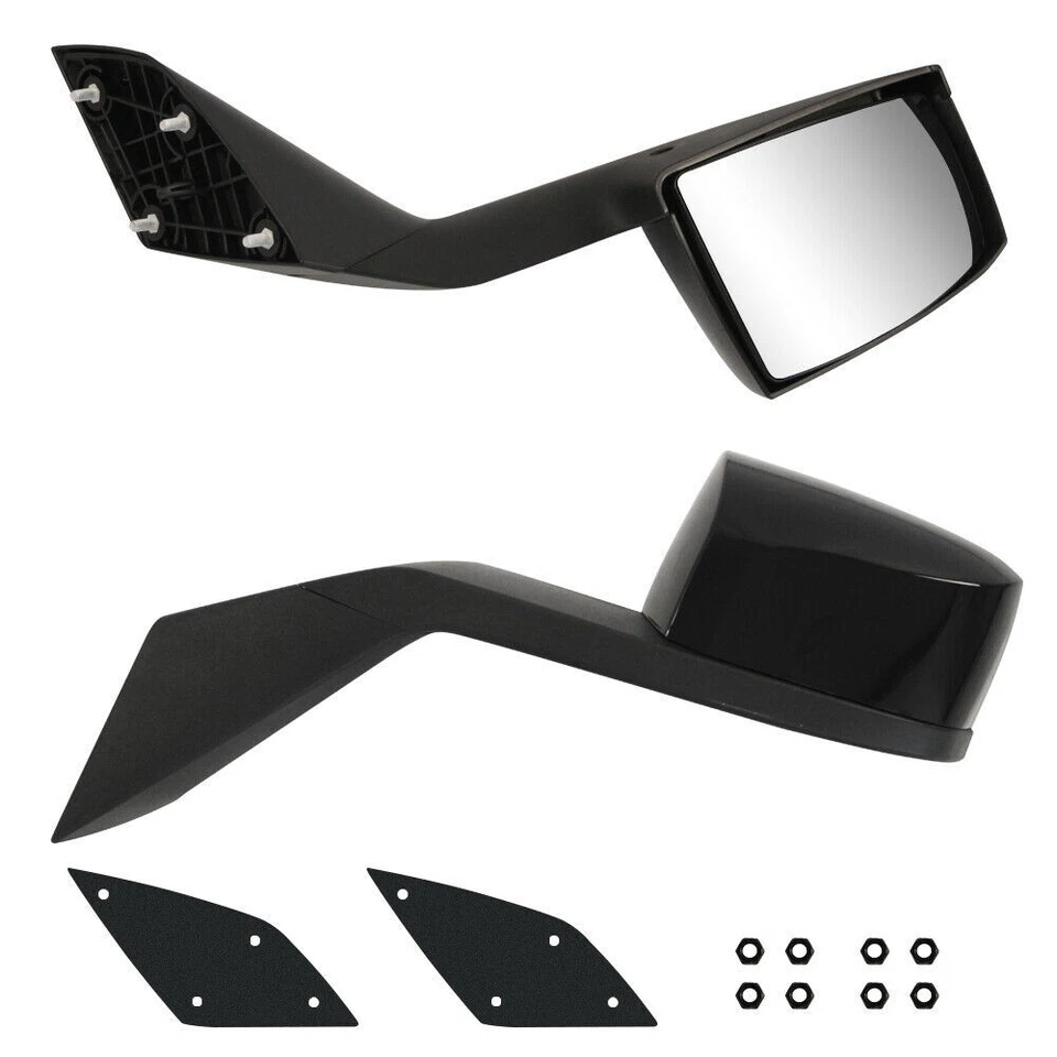 For Volvo VNL Black Hood Mirror PAIR Left Right Side 2004-2017 Replaces 82361058 - Изображение 2 из 4