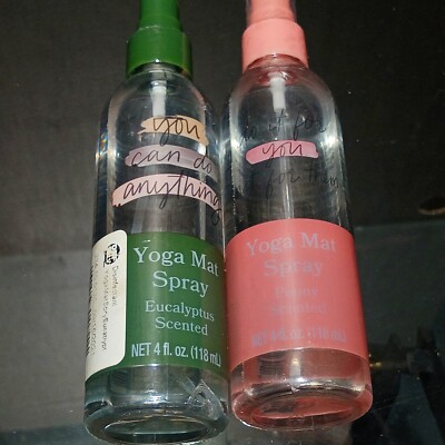 Yoga Mat Cleaner Spray 4oz 2 Pack Natural Fresh Scent Hygienic Gym Clean