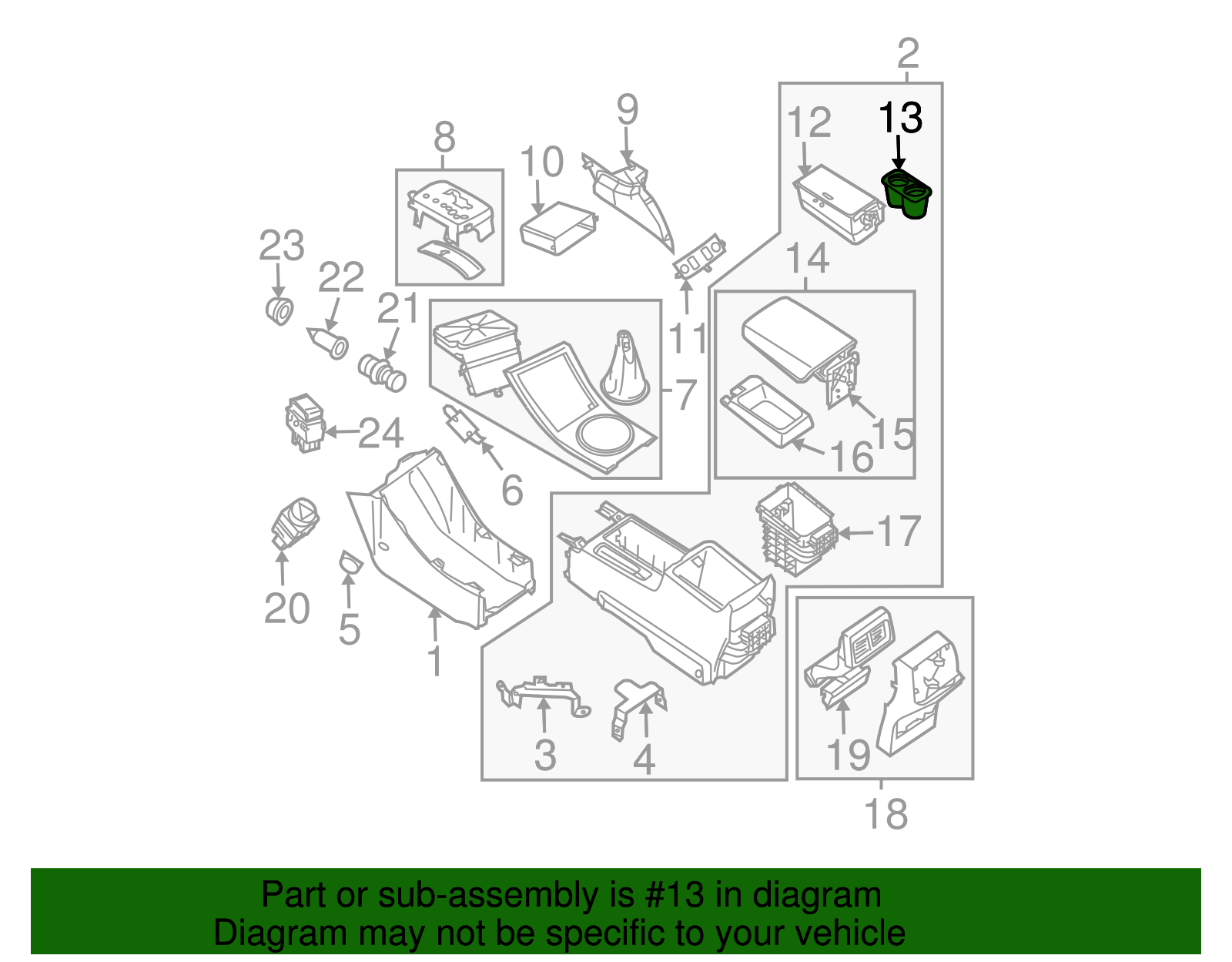 Genuine Nissan Cup Holder Insert 96975ZH90A eBay