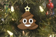 Adorno de árbol emoji de caca