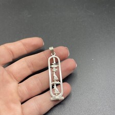 Beautiful 925 Sterling Silver Egyptian Cartouche Design Pendant # 405