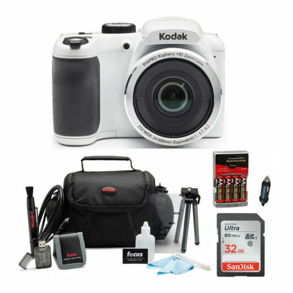 Kodak PIXPRO AZ252 16.1MP Astro Zoom Digital Camera White (Kit with