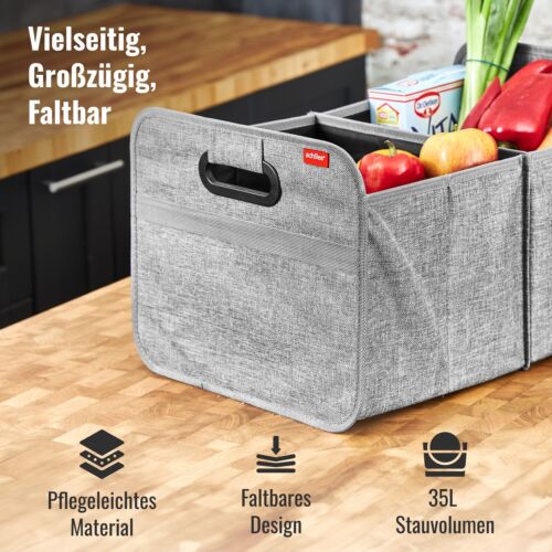 achilles Auto Faltbox Kofferraum-Korb Falt-Korb Box 50 cm x 32 cm x 27 cm grau - Bild 9 von 16