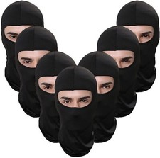 7 Pack Black Ski Mask Thin Balaclava Hood Hat for Men Outdoor Airsoft Motorcycle
