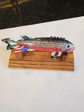 Beautiful Jerry Kelm Wood Ice Spearing Decoy Lure Signed Collectable Nice! Lot D