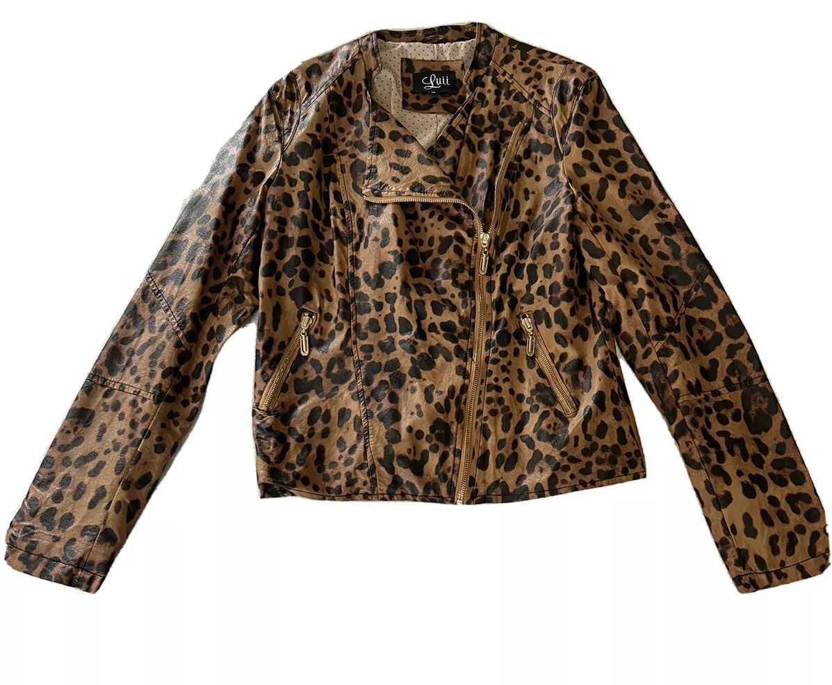 Faux leather fitted jacket cheap