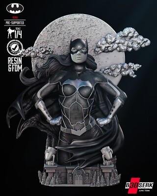 3D Resin Printed Batgirl Portrait Bust Kit - Unpainted & Unassembled - DC Comics