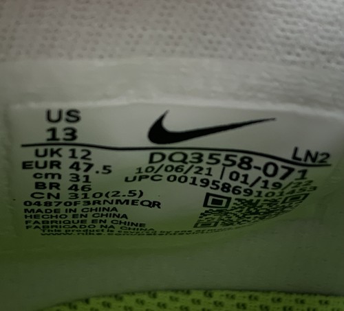 DS Nike Vapor Edge Elite 360 sz13 Volt Dark Neon Football Cleats DQ3558 071 - Picture 6 of 6